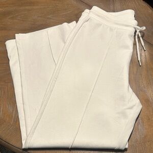 Express Cream Drawstring Track Joggers